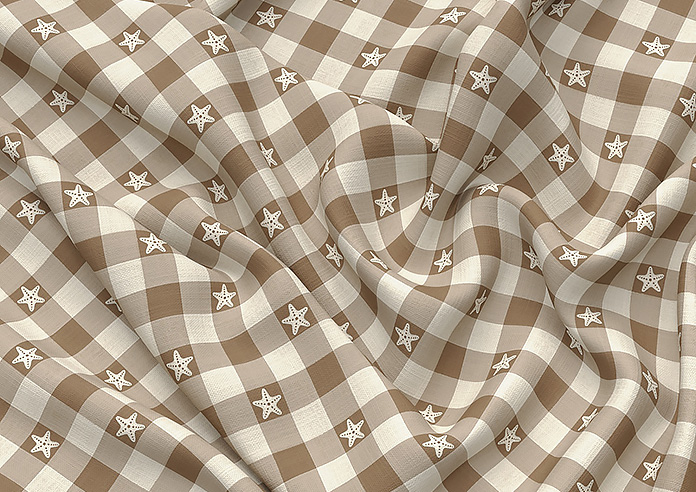 Whaley Great, Gingham Star Sand - Roman Blind - Image 4